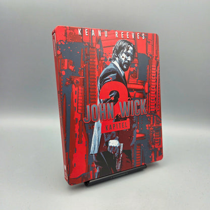 John Wick: Kapitel 2	Steelbook	Blu-Ray Film	mit Keanu Reeves	Zustand:	Sehr Gut