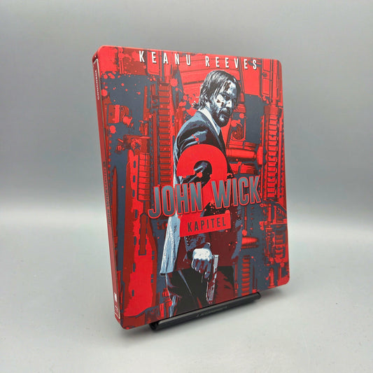 John Wick: Kapitel 2	Steelbook	Blu-Ray Film	mit Keanu Reeves	Zustand:	Sehr Gut