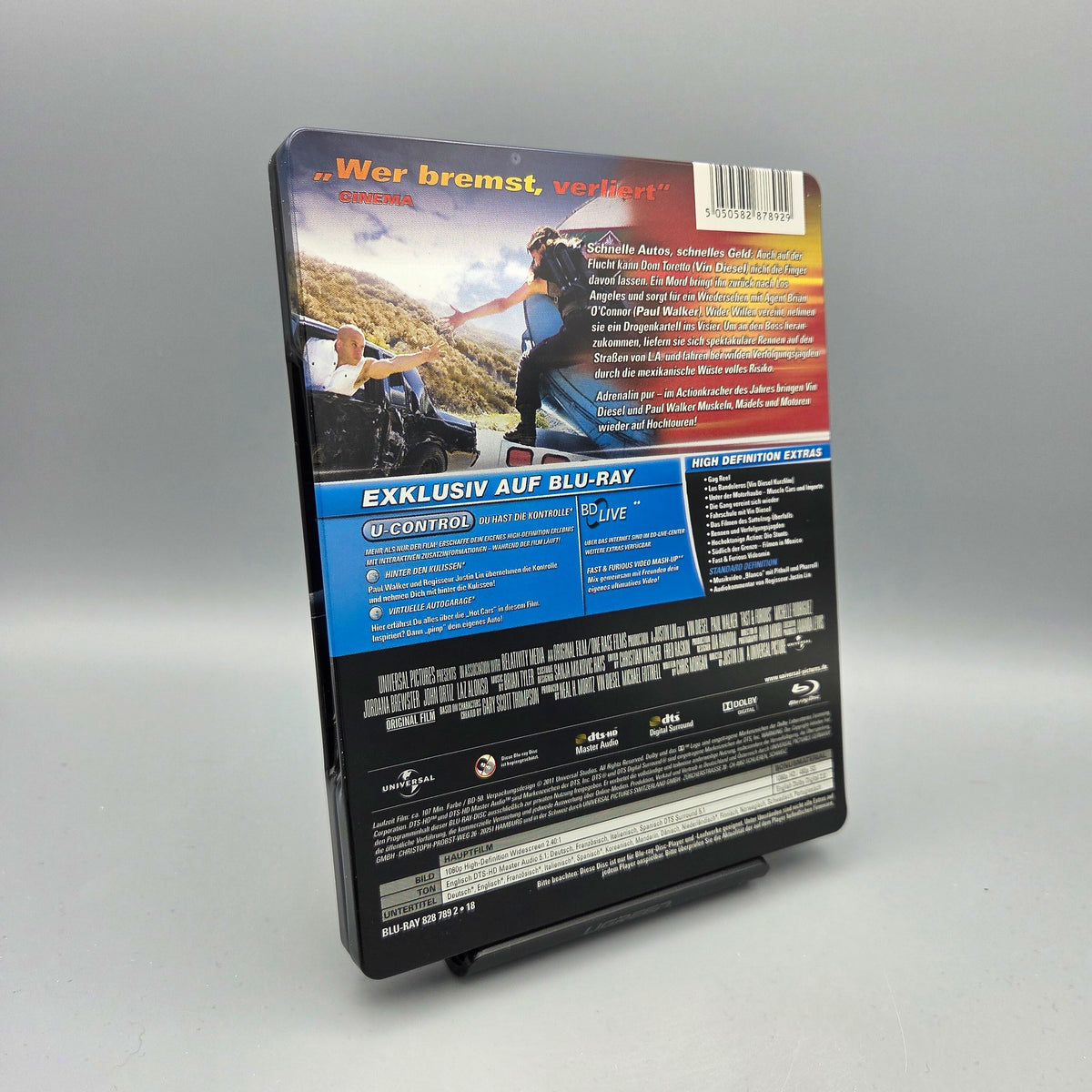 Fast & Furious: Neues Modell Originalteile	Steelbook	Blu-Ray Film		Zustand:	Sehr Gut