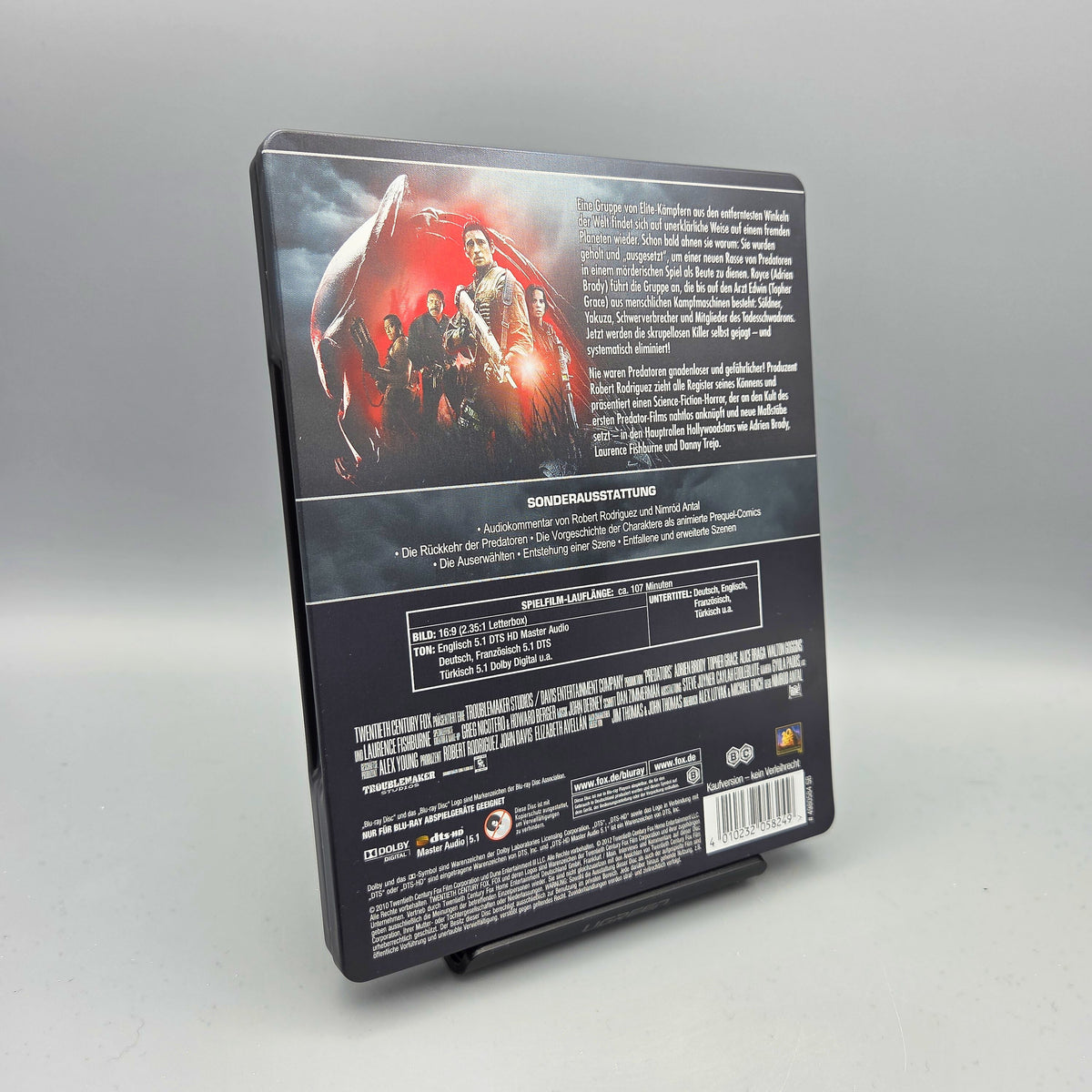 Predators	Steelbook	Blu-Ray Film	mit Adrien Brody	Zustand:	Sehr Gut