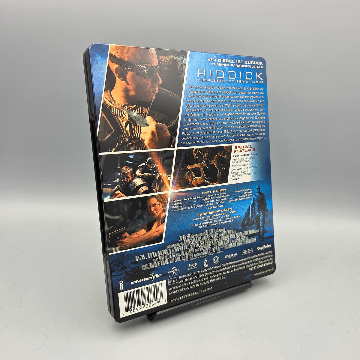 Riddick - The Extended Cut	Steelbook	Blu-Ray Film	mit Vin Diesel	Zustand:	Sehr Gut