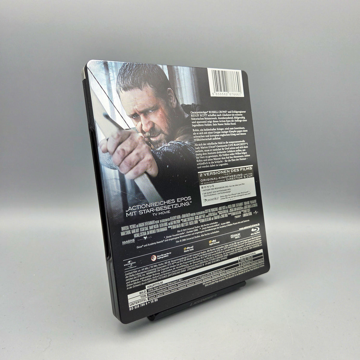 Robin Hood	Steelbook	Blu-Ray Film	mit Russell Crowe	Zustand:	Gut