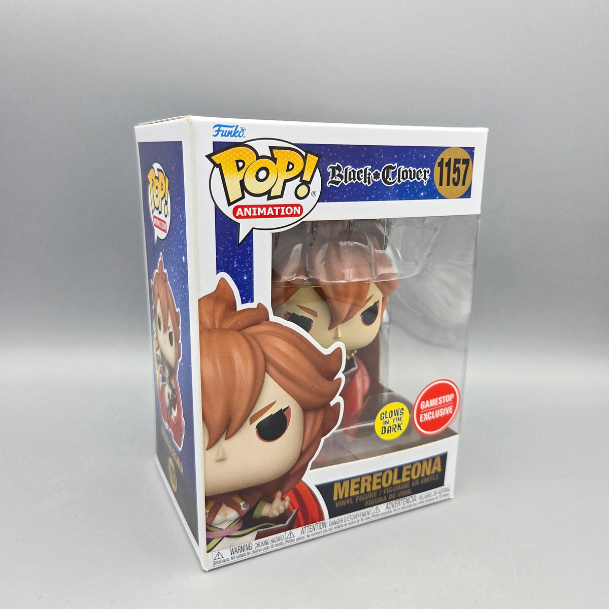 Funko Pop! Black Clover	#1157 Mereoleona	Exclusive	Animation	Glows in the Dark