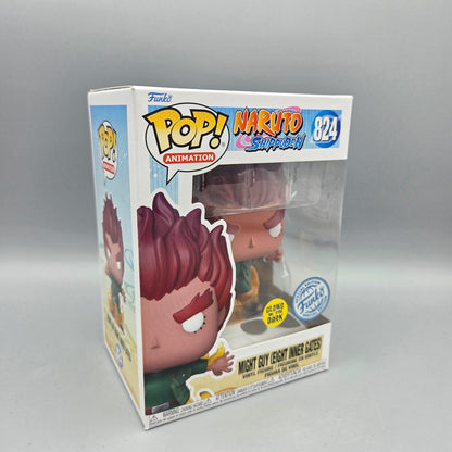 Funko Pop! Naruto Shippuden	#824 Might Guy (Eight inner Gates)	Special Edition	Animation	Glows in the Dark