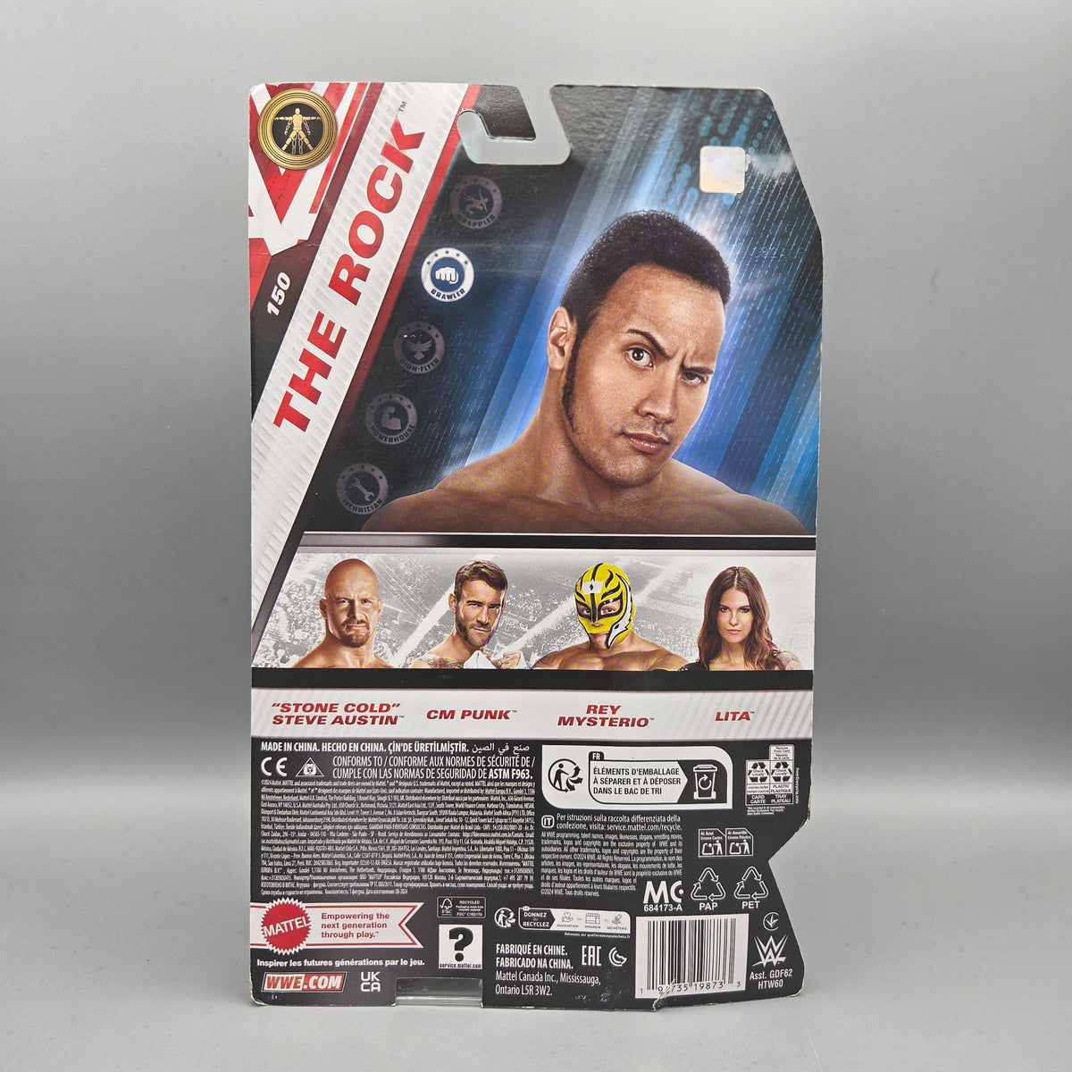 Mattel	#150 The Rock	Main Event Series	WWE	Sammelfigur