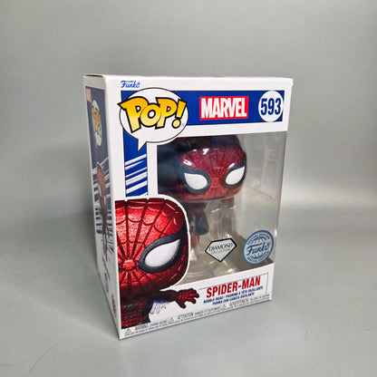 Funko Pop! #593 Spider-Man	Diamond Collection	Marvel	Vinylfigur